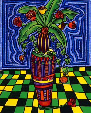 Conga con sus Flores / Conga and its Flowers