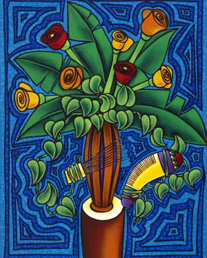 Flores con Güiro / Flowers with Güiro