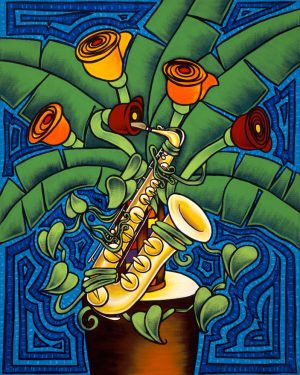 Flores con Saxofón / Flowers with Saxophone